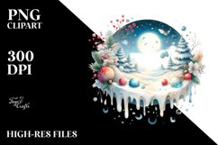 3D Round Melting Christmas Tree, High Detail PNG Product Image 2
