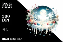 3D Round Melting Christmas Tree, High Detail PNG Product Image 2