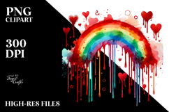 Vibrant Watercolor Rainbow PNG Product Image 2