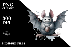 Funny Bat Painting, Playful PNG Product Image 2