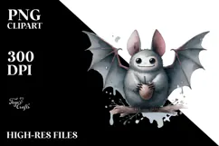 Funny Bat Painting, Playful PNG Product Image 2