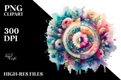 Flowers Seal Clipart Product Image 1