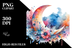 Vibrant Half Moon, Whimsical PNG Product Image 2