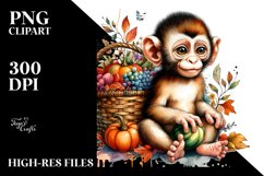 Colorful Quirky Baby Monkey | Clipart Product Image 3