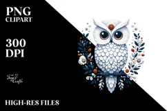 Simple Owl Digital Painting, Transparent PNG Product Image 2