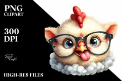 Funny Baby Rooster Lamb with es | Clipart Product Image 3