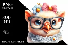 Funny Baby Rooster Lamb, PNG Product Image 1
