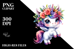 Jumping Baby Unicorn, PNG Product Image 2