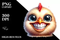 Funny Baby Chicken Portrait | Clipart Product Image 3