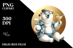 Happy Polar Bear Painting, Transparent PNG Product Image 2