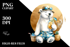 Happy Polar Bear Painting, Transparent PNG Product Image 2