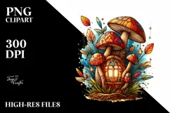 Wooden Stained Mushroom PNG Product Image 3