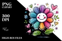 Spring Flower Valentines Sublimation|Clipart Product Image 2