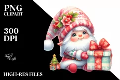 Cute Baby Gnome Christmas Sublimation Clipart Product Image 1
