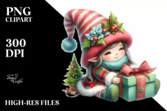Cute Baby Gnome Christmas Sublimation Clipart Product Image 1