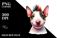Baby Bull Terrier with Vibrant Colors PNG Product Image 2