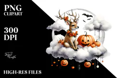 Cool Looking Hair Deer for Halloween PNG Product Image 2