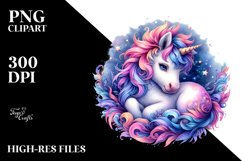 Vibrant Watercolor Baby Unicorn Product Image 3