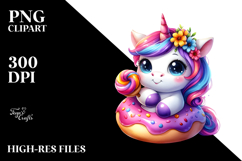 Cute Vibrant Unicorn PNG Product Image 2