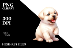 Baby Labrador Retriever with Crazy Haircut PNG Product Image 2