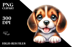 Watercolor Baby Beagle PNG Product Image 2