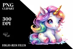 Simple Vibrant Baby Unicorn Halloween Drawing Sublimation Product Image 1