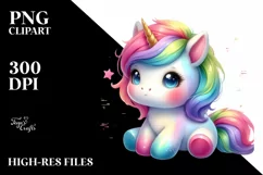 Simple Vibrant Baby Unicorn Halloween Drawing Sublimation Product Image 3