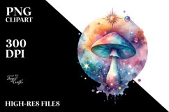 Magical Celestial Mushroom Clipart Product Image 3