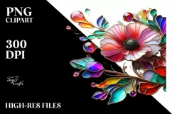 Watercolor Luxury Flower Splash Clipart Product Image 1