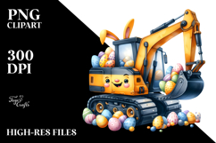 Funny Easter Excavator, PNG Product Image 2