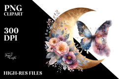 Boho Flower Half Flowers Watercolor Digital Art Product Image 2