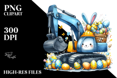 Funny Easter Excavator, PNG Product Image 2