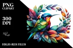 Vibrant Watercolor Bird, Transparent PNG Product Image 1