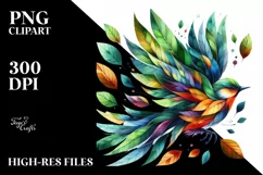 Vibrant Watercolor Bird, Transparent PNG Product Image 3