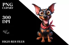 Crazy Cute Furr Enthusiastic Doberman Pinscher | Sublimation Product Image 3