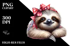 Adorable Baby Sloth Adorned PNG Product Image 2