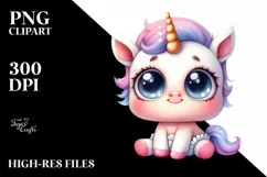 Funny Baby Unicorn with Big Eyes Product Image 1