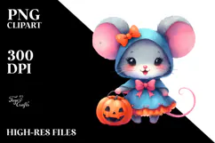 Cute Baby Mouse for Halloween Scene | Sublimation | Clipart Product Image 2