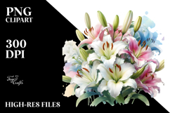 Colorfull Lily Abstract PNG Product Image 2