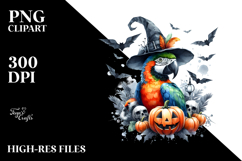 Simple Macaw Halloween PNG Product Image 2