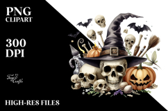 a Funny Halloween Skull PNG Product Image 2