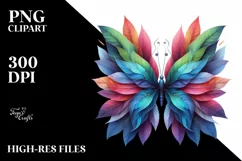 Vibrant Watercolor Butterfly, Transparent PNG Product Image 1