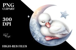 Watercolor Baby Swan Dressed | Sublimation | Clipart Product Image 3
