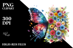 Colorful Butterfly Painting, Transparent PNG Product Image 2