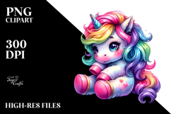 Cute Vibrant Unicorn PNG Product Image 2
