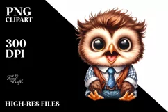Excited Baby Owl Goofy Teeth | Clipart Product Image 3