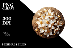 Abstract Jasmine with Glossy Finish, Artistic PNG Product Image 2