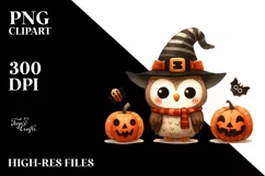a Funny Halloween Owl PNG Product Image 3