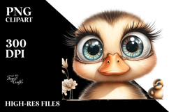 Funny Baby Duck with Popping Eyes PNG Product Image 2