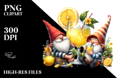 Gnome Drinking a Cocktail, PNG Product Image 2